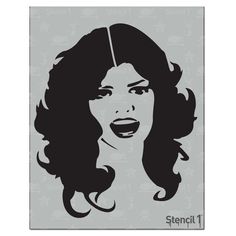 a stencil that says, customize your life with an image of a woman's face