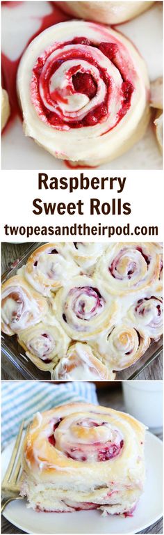 raspberry sweet rolls with cream cheese filling