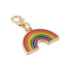 This rainbow charm is perfect for lending your DIY accessory a unique touch. Show off the finished project with a stylish outfit to complete your ensemble. Size: 1.75” x 3.75” x 0.5”.  Color: nickel.  Gender: female.  Age Group: adult. Bead Landing, Michael Art, Diy Accessory, Michael Store, Jewelry Making Charms, Stylish Outfit, Bead Shop, Bead Crafts, The Rainbow