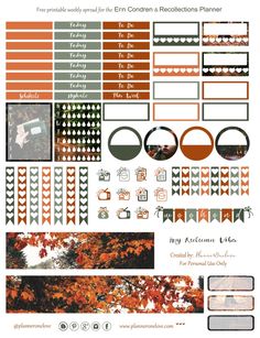 the fall planner sticker kit