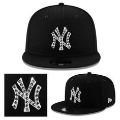 gwbks                                       This Listing is for a brand new with tags Authentic New Era New York Yankees Black Snapback hat Swarovski Crystal Rhinestone Symbol Brand New, Original Tag Attached  Material: 100 % polyester  High Profile, Customized Rhinestone Symbol  Grey Colorway Underneath Brim of Hat  Has a thick, Durable Panel Material  MLB Authenticity Sticker Under on the Tag  100% Authentic Merchandise, Factory Direct   Classic New Era 950 MLB Snapback Hat Feature   New Era L New Era Logo, Black Snapback, New Era Cap, New York Yankees, Snapback Hat, Logo Embroidered, Snapback Hats, Crystal Rhinestone, Swarovski Crystal