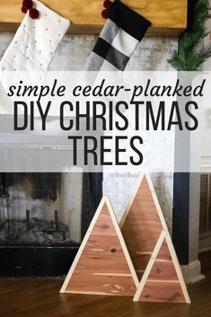 simple cedar planked diy christmas trees