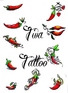 tattoo designs with chili peppers on them