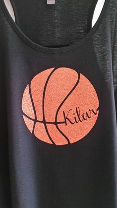 a black tank top with a basketball on it