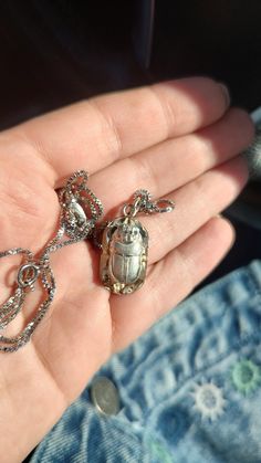 Vintage solid silver large scarab  pendant necklace with time patina,been tested with acid for silver Scarab Pendant, Egyptian Revival, Romania, Pendant Necklaces, Charm Necklace, Silver Chain, Necklace Etsy, Patina, Jewelry Necklace Pendant