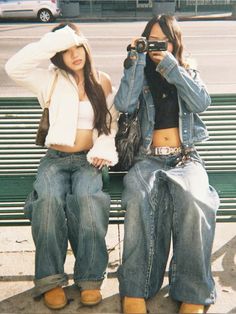 Fit For Concert, Y2k All Denim Outfit, Button Long Sleeve Shirt Outfit, Black Mesh Shirt Outfit Long Sleeve, Restaurant Uniform Aesthetic, Modeling Asthetic Picture, Slice Of Life Outfits, Engineering Aesthetic Female Outfit, Karahbooo Outfits