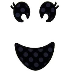 a smiley face with black dots on it