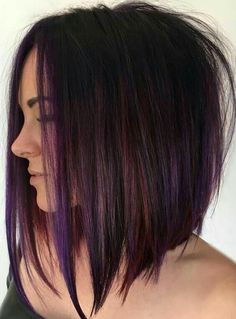 Unbelievable Pastel Hair Color on Shoulder Length Bob Hair for 2019 #brunette #haircolor #haircut Brunette Lob, Line Bob Haircut, Rambut Brunette, Haircut And Color