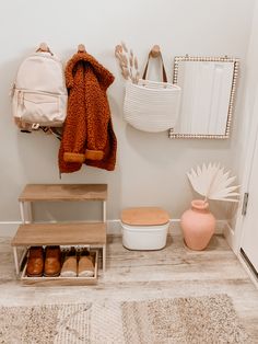 Toddler tips, parent hacks, parent tips, Montessori baby, Montessori home, toddler friendly, entryway, toddler entryway, Montessori home, Montessori approach, toddler activities Montessori Shoe Station, Montessori Mudroom, Montessori Entryway Ideas, Montessori Entrance, Toddler Get Ready Station, Kids Entryway Ideas, Montessori Closet Toddler, Toddler Entryway, Diy Toddler Bedroom