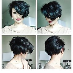 Short Hairstyle Women Volume, Pixie Volume, Assymetrical Hair, Pinterest Hair, Short Wavy Hair, Bob Hair, Haircut And Color, Curly Hair Cuts, Hair Affair