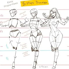 an image of a woman's body and how to draw it