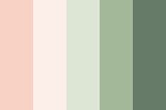 the color palette is pale green, pink and white with some light oranges on it