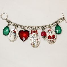 *Nwt Icon Christmas Charm Bracelet With Toggle Clasp *Size = 7" *Nwt Red Jewelry For Christmas Holiday, Nickel-free Jewelry For Festive Holidays, Nickel-free Jewelry For Festive Holiday, Holiday Festive Nickel-free Jewelry, Silver Christmas Holiday Jewelry, Silver Holiday Jewelry, Silver Charm Bracelet For Christmas, Christmas Holiday Bracelet Jewelry, Christmas Holiday Jewelry Bracelet