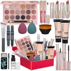 Hot Item All In One Makeup Kit Contains A Wide Variety Of Shades And Styles, To Let You Find The Look That Suits You Best. This Cosmetics Include 18color Eyeshadow, Concealer, Liquid Foundation, Face Makeup, Lip Gloss, Lipsticks, Eyebrow Mascara Mascara,Eyeliner Foundation Makeup Brush, Powder Puff, Primer, Cosmetic Brush, Gift Box.The Most Sweetest Present For Your Beloved. All Women's Essentials In One Elegant Box Combo Makeup Set:Various Colors Suit Your Option.Can Be Used On Top Lip, Face, L Girls Makeup Set, All In One Makeup, Makeup Gift Set, Eyebrow Mascara, Mascara Eyeliner, Lipstick Palette, Makeup Sets, Eyeshadow Set, Gift Makeup