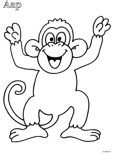 a monkey with its hands up and the word aap on it's chest