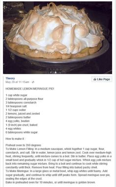 an image of a pie with meringue on it's top and bottom