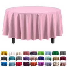 a round table with different colors and patterns