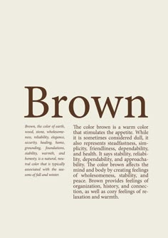 the words brown are written in two different languages, and it appears to be an old fashioned