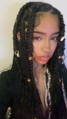 Hair Styles With Boho Braids, Medium Large Goddess Braids, Cool Braid Hairstyles Black, Creative Protective Hairstyles, Hairstyles For Long Hair Black Women, Braids On Light Skin Women, Big Forehead Hairstyles Black Braids, Native American Hairstyles For Women, Hairstyle Inspo Black Women