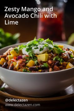 A refreshing and flavorful chili that's perfect for a light and healthy meal.