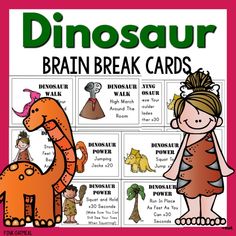 a poster with the words dinosaur and pictures on it