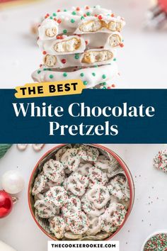 the best white chocolate pretzels with sprinkles