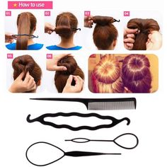 Load image into Gallery viewer, 4Pcs Plastic Hair Loop Styling Hair Braiding Tools Hair Loop Tool Tutorial, Hair Loop Tool, Topsy Tail Hairstyles, Braiding Tools, Bun Donut, Hair Loop, Hair Braiding Tool, Braid Tool, Hair Bun Maker