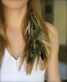 Feathers In Hair, Peacock Hair, Peacock Feather Earrings, Remove Stains