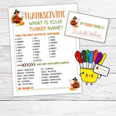 a turkey themed thanksgiving party game for kids