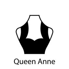 Queen Anne of Fashion Neckline Type for Women Blouse, Dress Silhouette Icon. Black T-Shirt, Crop Top on Dummy. Trendy Ladies Queen Anne Type of Neckline. Isolated Vector Illustration. Queen Anne Neckline Blouse, Queen Anne Neckline Top, Queen Anne Neckline Dress, Types Of Necklines, Queen Anne Neckline, Clothing Templates, Blouse Necklines, Blouse Casual Fashion, Christmas T Shirt Design