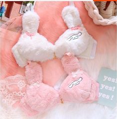 Kawaii Heart, Short Bra, Style Kawaii, Bra And Panty Set, Kawaii Harajuku, Pretty Lingerie, Womens Bras, Kawaii Clothes, Bra And Panty Sets