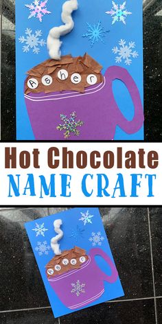 the name craft for hot chocolate is made out of paper