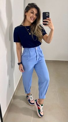 Cool Toned Fashion, Office Outfits Leggings, Colorful Work Outfits Women, Casual College Outfits, Elegante Casual, Color Analysis, Casual Chic Outfit, Casual Work Outfits, Work Outfits Women