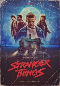 a movie poster for the netflix series, strange things