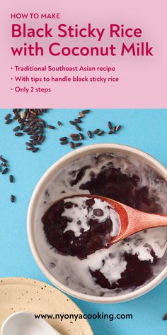 how to make black sticky rice with coconut milk