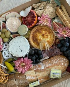 a box filled with lots of different types of food