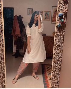 Ajio Kurta, Ig Questions, Kurti Aesthetic, Bangalore Days, Salwar Kurti, Simple Dress Casual, Modest Casual Outfits