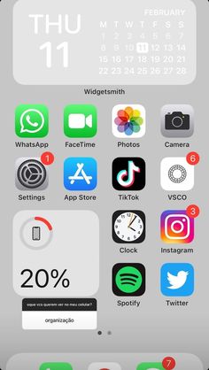 an iphone screen with icons on it and the date in the bottom right hand corner