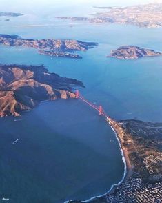 an aerial view of the golden gate bridge