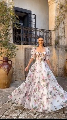 Milla Prom Dress, Sheer Sleeve Dress, Gowns Dresses Elegant, Stylish Short Dresses, Fancy Dresses Long, Elegant Dresses Classy, Looks Party, Chiffon Floral, Floral Gown