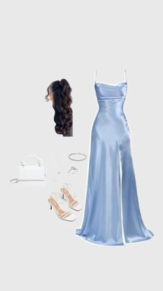 Light Blue Prom Dress, Winter Formal Dresses, Classy Prom Dresses, Stunning Prom Dresses, Dresses For Prom, Outfits Jewelry, Prom Dress Ideas, Cute Dress Outfits, Prom Inspo