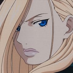 an anime character with blonde hair and blue eyes