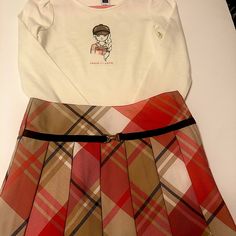 Size 4 Janie And Jack Equestrian Skirt And Top. Skirt Is Nwt And Top Is Euc. Not Sure If Top Was Ever Worn Or Not. Looks New Janie And Jack Christmas, Janie And Jack Girl Outfits, Skirt And Top, Janie And Jack, Skirt Top, Matching Sets, Equestrian, Size 4, Skirt