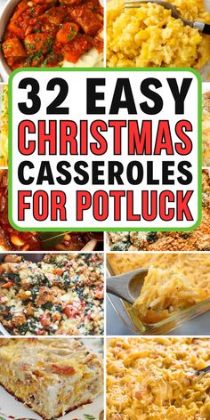 twelve easy christmas casseroles for potluck that are delicious and yummy