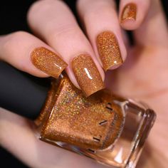 Fall Orange Nails, Holo Nail Polish, Fall Bridesmaid, Pet Poems, Opi Gel Nails, Nail Polish Gift, 2023 Nails, Holo Nails, Cute Nails For Fall