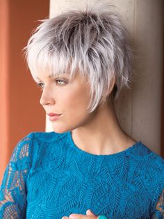 Style Wig, Short Grey Hair, Short Pixie Haircuts, Body Wraps, Trending Hairstyles, Short Wigs, Short Pixie, Synthetic Wig