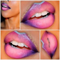 Maquillaje Kylie Jenner, Ombre Lipstick, Ombre Lips, Lipstick Art, Lip Art, Fantasy Makeup, Beautiful Lips, Makati, Gorgeous Makeup