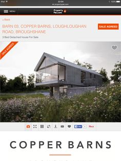 the homepage for copper barns