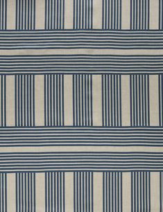 a blue and white striped fabric