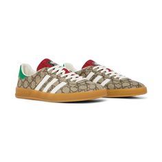 Gucci Adidas Gg Supreme Limited Edition Gazelle Sneakers In Size 40.5. These Shoes Are New In Box With Dustbags. Made In Italy. Gucci Adidas Gazelle, Knee High Sneakers, Adidas Gucci, Gucci Adidas, Black Tennis Shoes, Cloud Shoes, Sneaker Boutique, Comfort Gray, Shoes Gucci